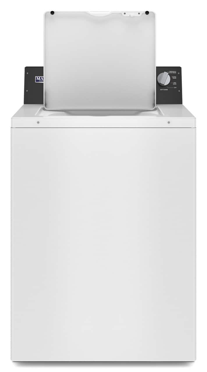 Maytag - 3.5 Cu. Ft. High Efficiency Top Load Washer Commercial Grade with Dual Action Agitator - White