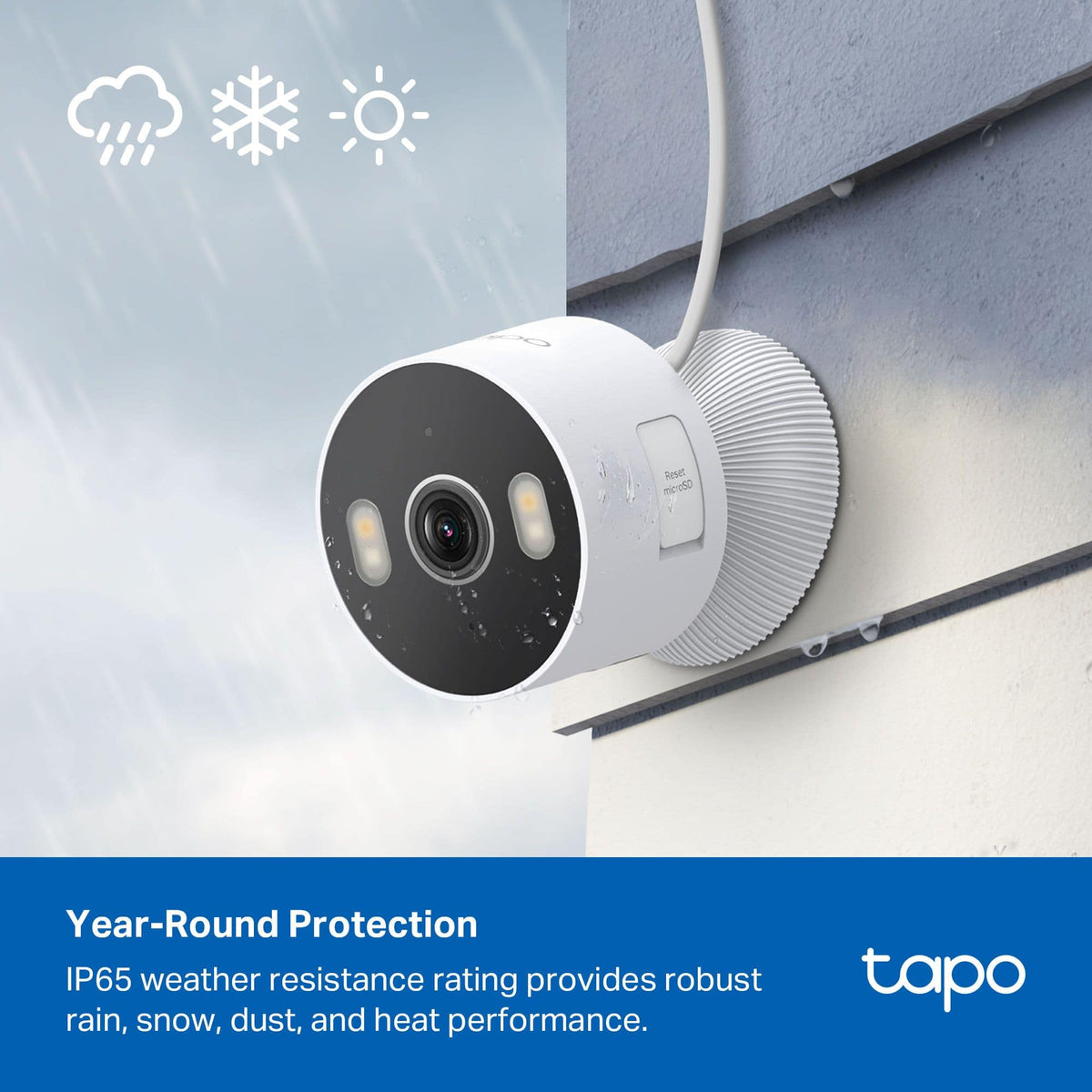 TP-Link - Tapo Indoor/Outdoor 2K Crystal-Clear Video, Plug-In Security Camera with Advanced AI and Night Vision - No Monthly Fees - White
