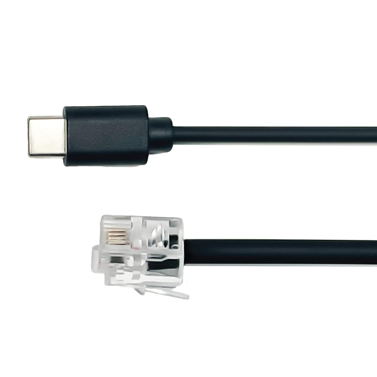 USB-C to RJ11 Cable, 4 feet Power Cord for Escort Radar Detectors - Black