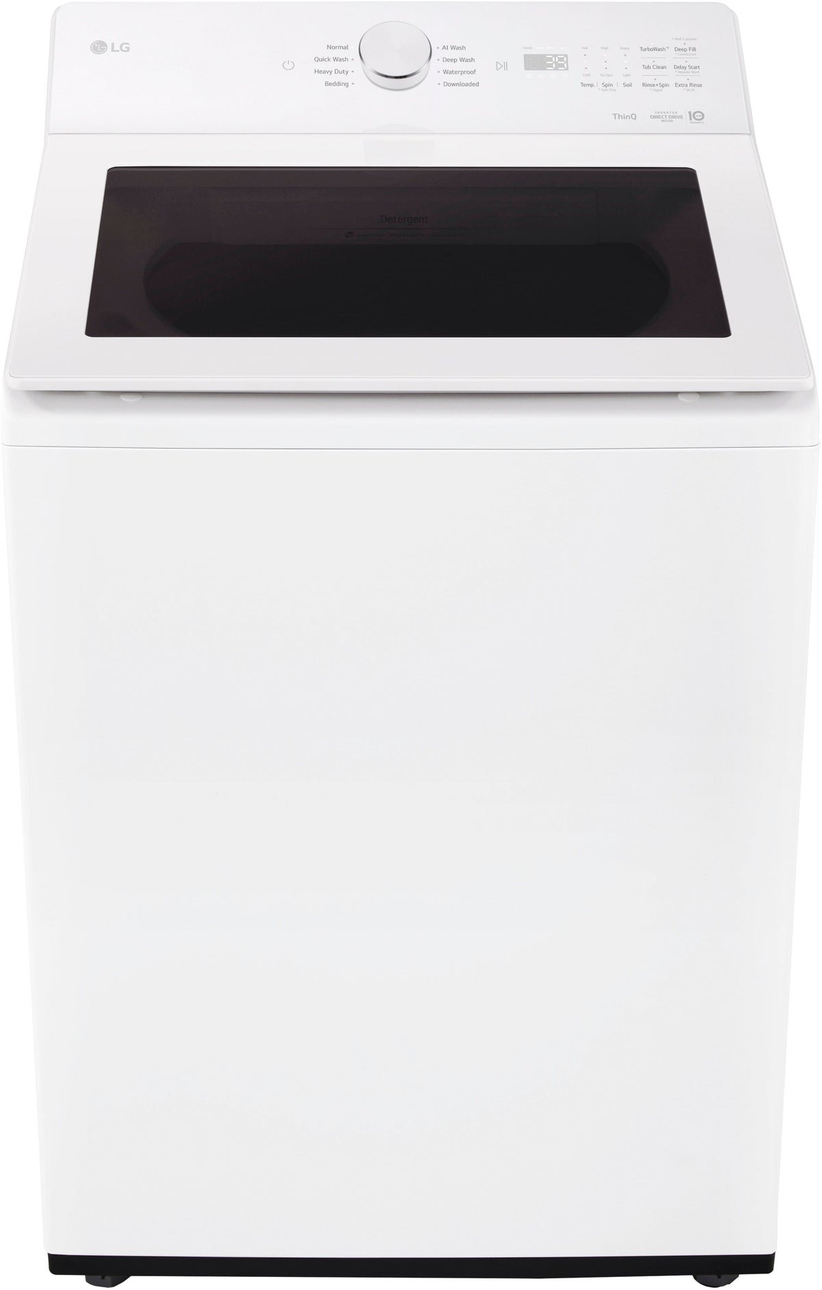 LG - 5.0 Cu. Ft. High-Efficiency Smart Top Load Washer with Easy Unload - Alpine White