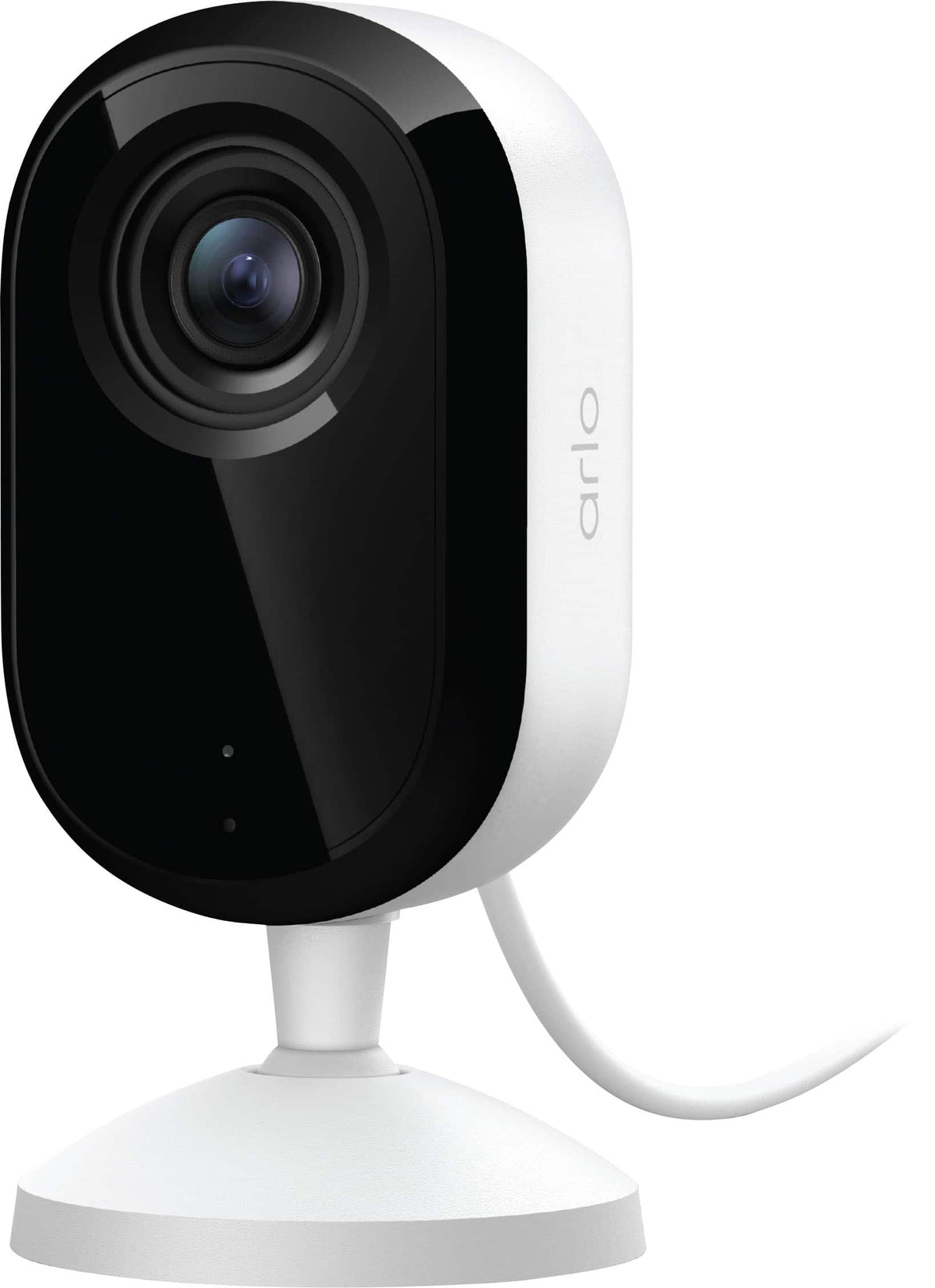 Arlo - Essential Indoor Security Camera 2K (3rd Gen, 2025 Release) - Wired Plug-In Powered, Automated Privacy Shield, 1-Cam - White