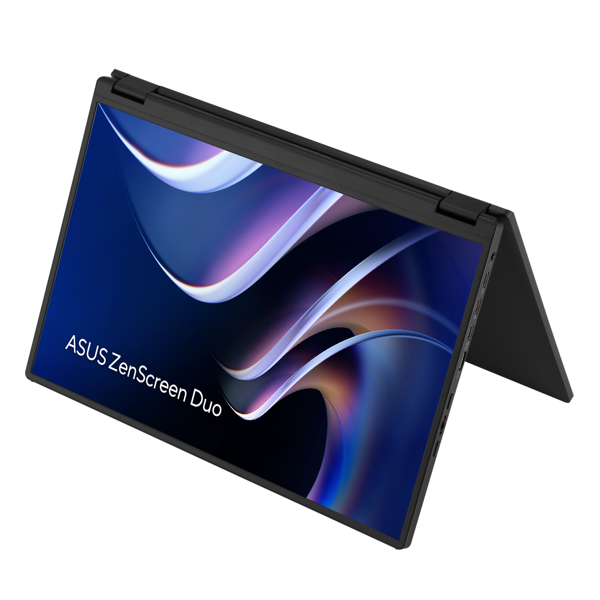 ASUS - ZenScreen Duo 14" FHD+ IPS Portable Dual Monitor with Ergo Kickstand and 360-Degree Rotation (Mini-HDMI, USB-C) - Black