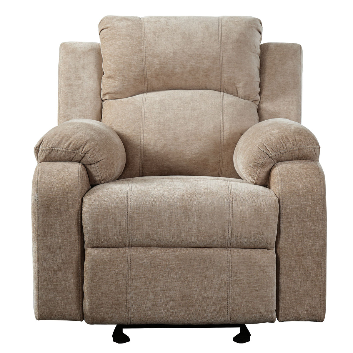 Sillón reclinable manual tapizado con 3 posiciones de respaldo ajustables