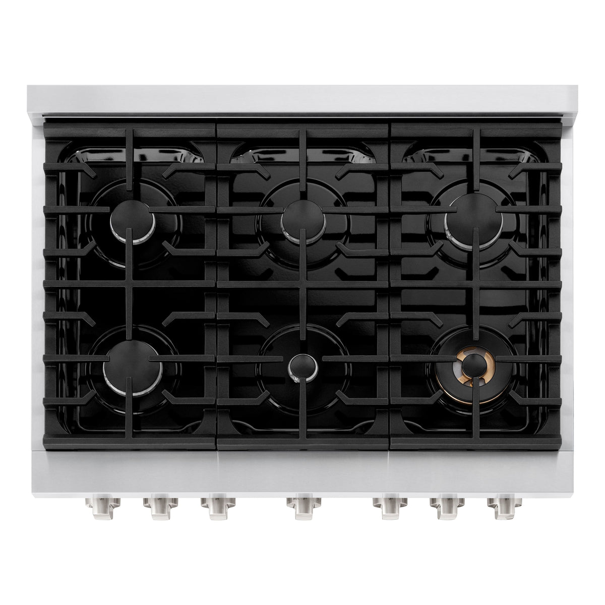 ZLINE - 36 in. Wide 6 Burner 5.2 cu. ft. Paramount Freestanding Gas Range Cooktop and Convection Gas Oven in Stainless Steel - Stainless Steel