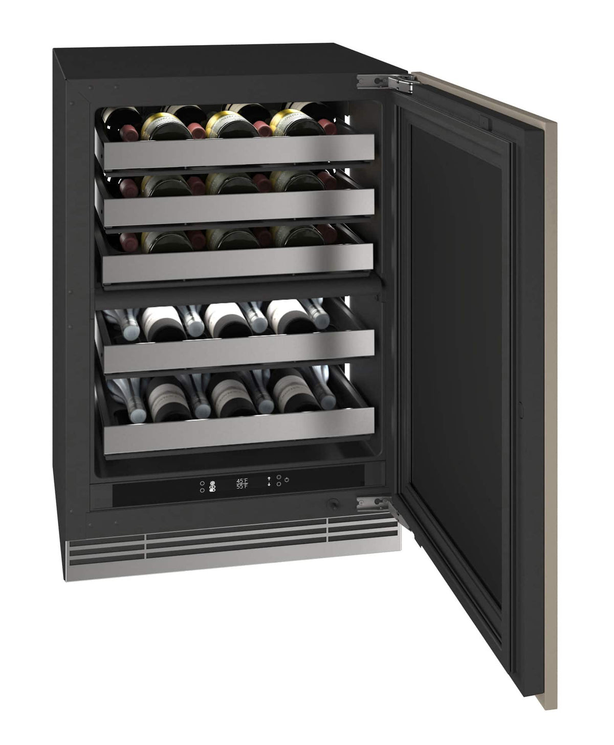 U-Line - 24"W. 5.1 Cu.Ft. Built-In Dual-Zone Wine Ref.-Panel Ready - Custom Panel Ready