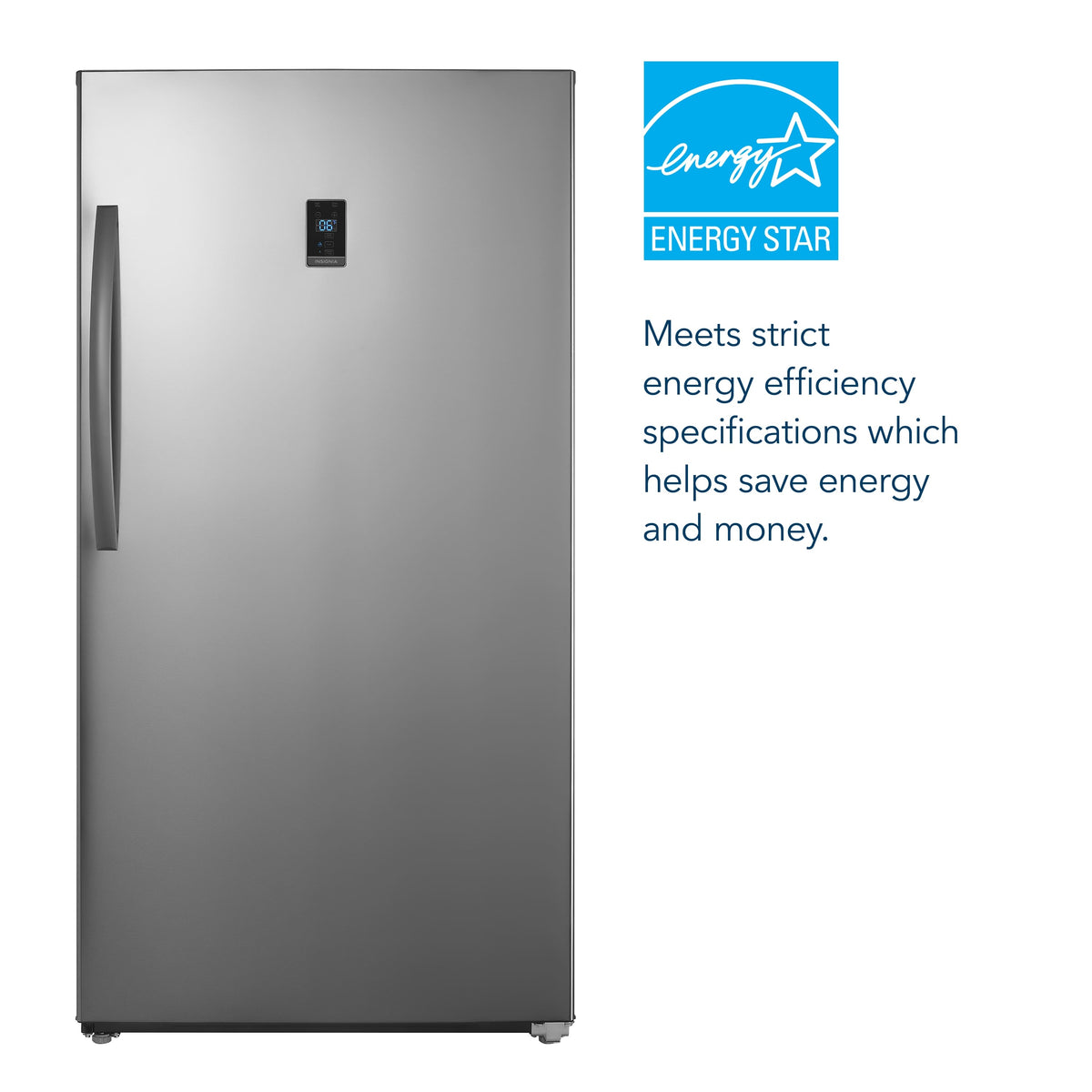 Insignia™ - 17 Cu. Ft. Garage Ready Convertible Upright Freezer with ENERGY STAR Certification - Stainless Steel