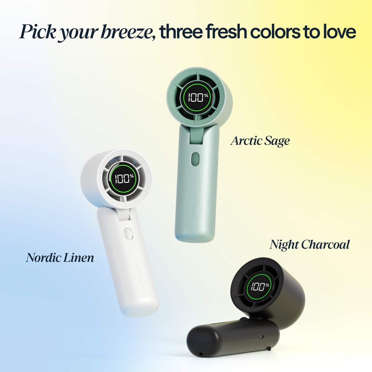 Blueair - AlwaysCool Portable Handheld Fan F7, 32H Battery - Cloud Linen
