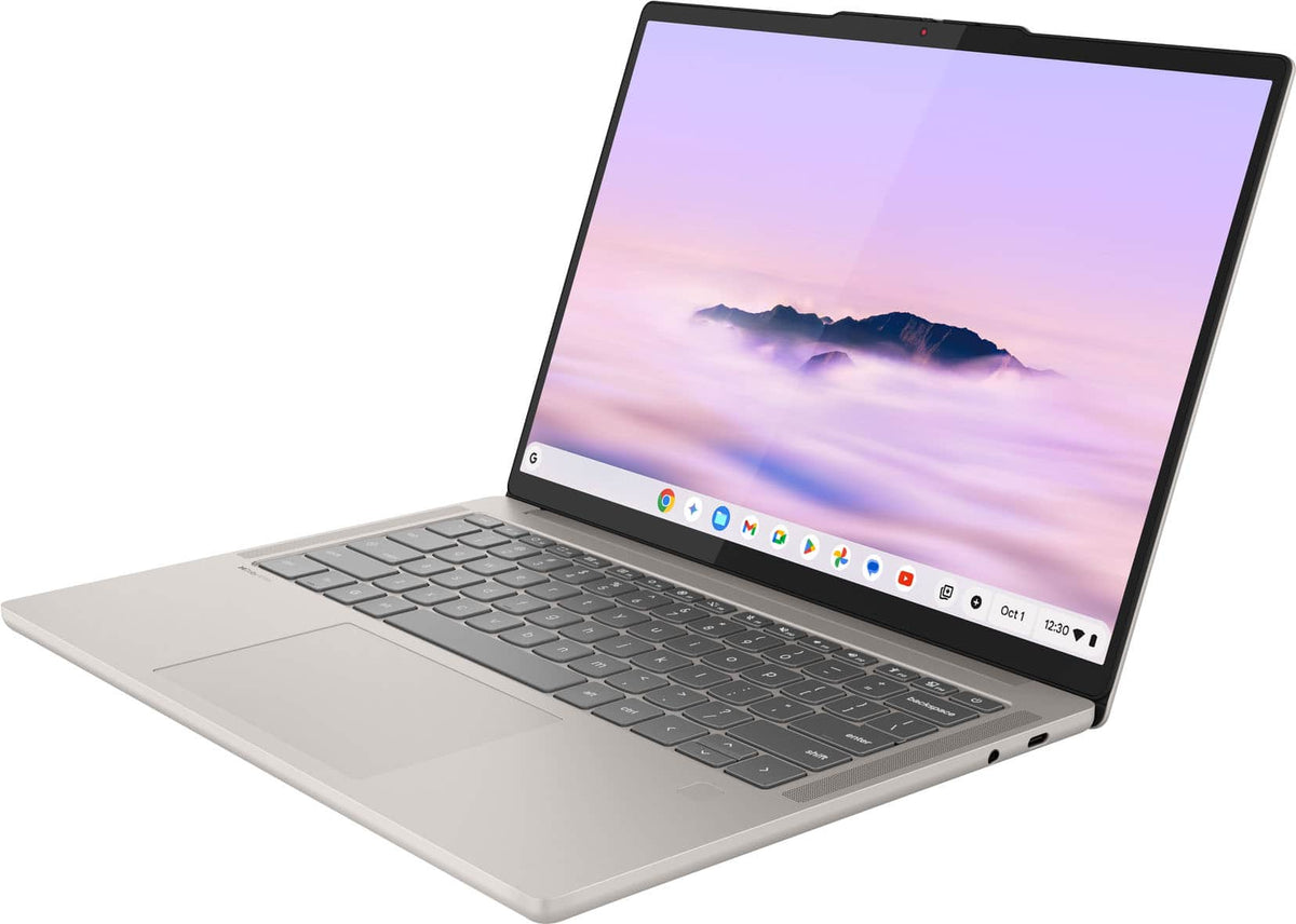 Lenovo - Chromebook Plus 14" OLED 2K Touchscreen Laptop with Gemini - MediaTek Kompanio Ultra 910 - 16GB Memory - 256GB UFS - Seashell