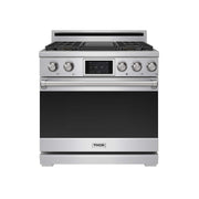 Thor Kitchen - 36 in. Wide 5 Burner 6.0 Cu Ft. Freestanding Dual Fuel Gas Range - Stainless Steel