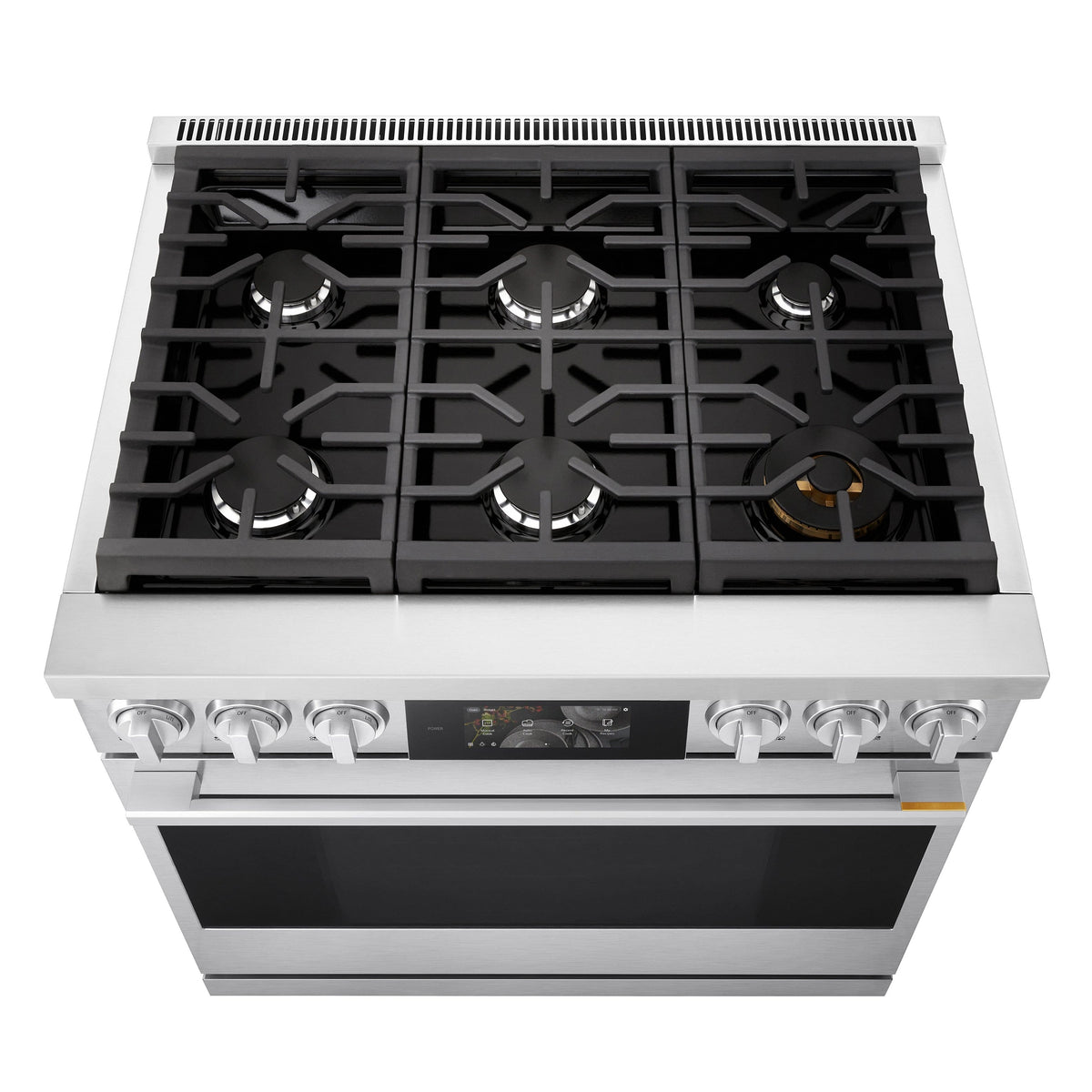 LG - SIGNATURE 36-in Wide 6.3 Cu. Ft. Slide-In Gas True Convect Pro Range with 6 Burners, AirFry, and UltraHeat 23K Burner - Stainless Steel