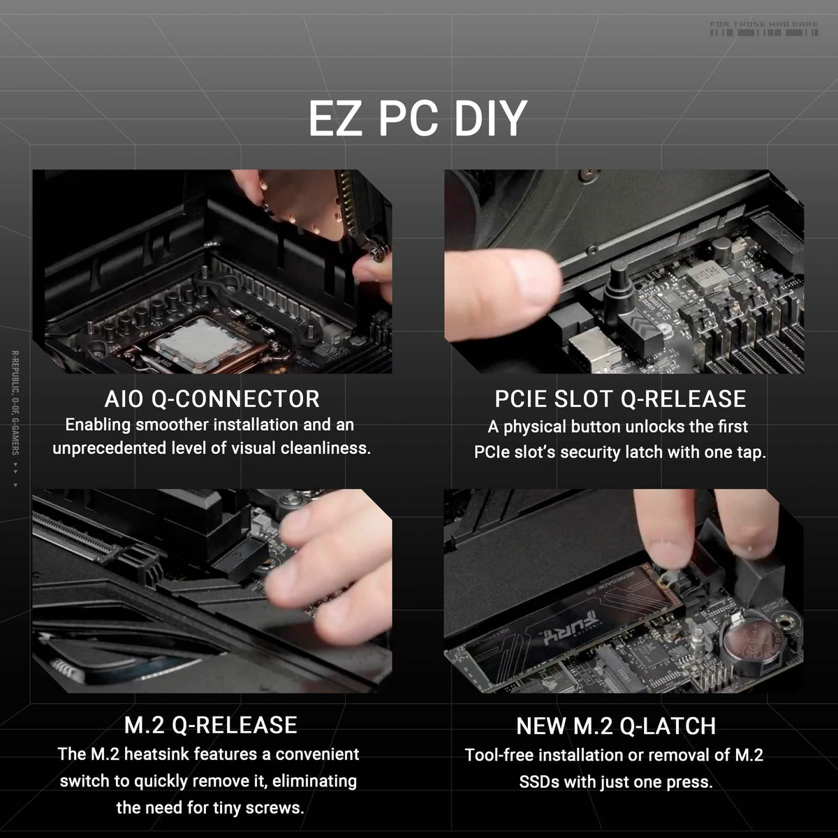 ASUS - ROG CROSSHAIR X870E DARK HERO (Socket AM5) AMD X870E ATX DDR5 Wi-Fi 7 Motherboard - Black