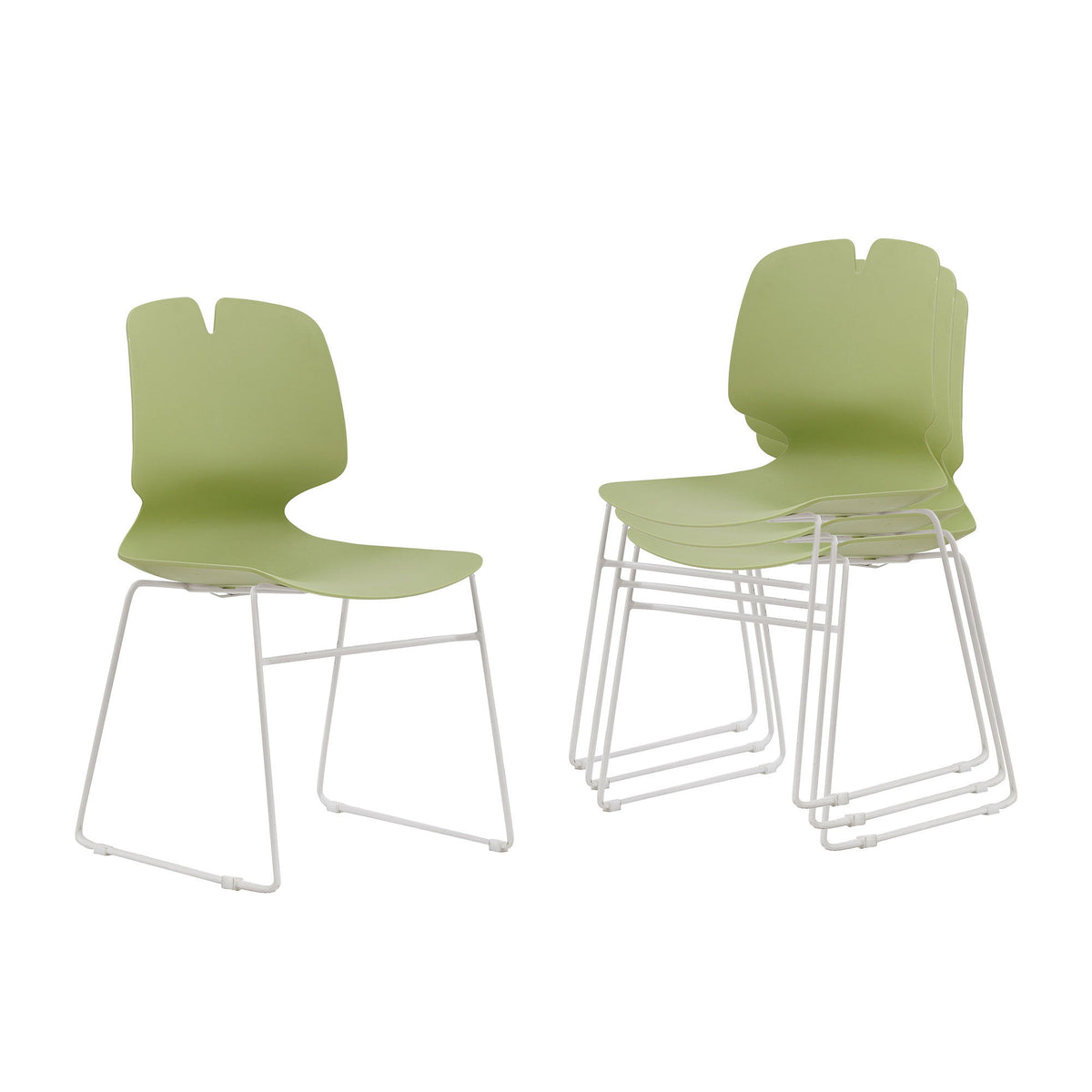 Modern Stacked Office Chairs (Set of 4)