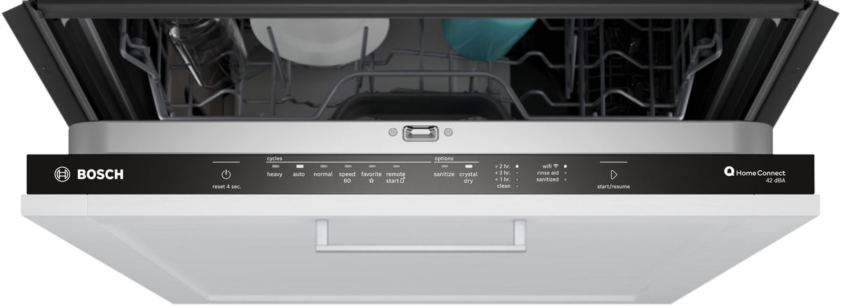 Bosch - 800 Series Top Control Smart Built-In Stainless Steel Tub Dishwasher with 3rd Rack, 42 dBA - Stainless Steel