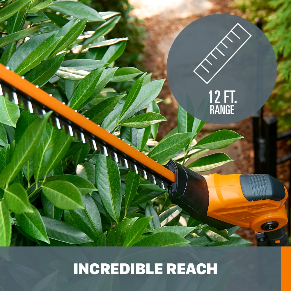 WORX - 20V Power Share Cordless 20V 20" 2-in-1 Hedge Trimmer - Black