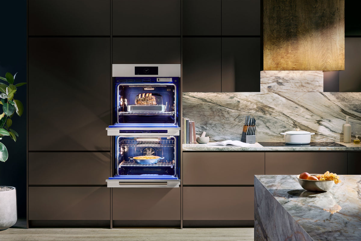 SKS - 30 in Built In Double Wall Oven with Steam - Satin Stainless Steel
