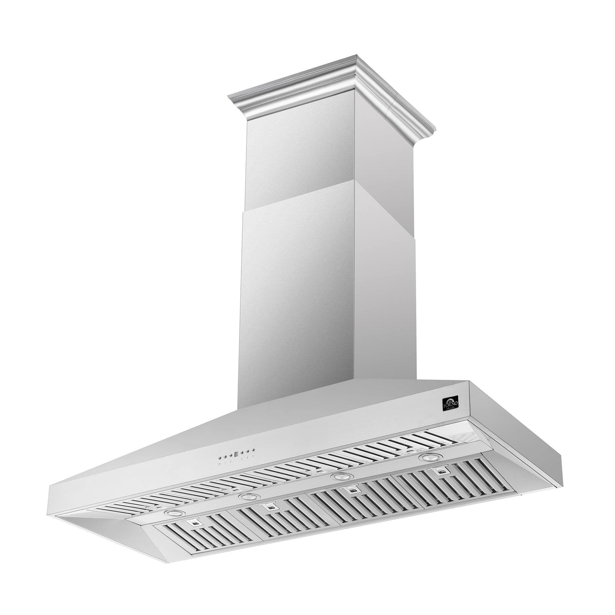 Forno Appliances - 60 inches - Externally Vented - Island Range Hood - Stainless Steel