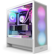 NZXT - H5 Flow RGB 2024 Compact ATX Mid-Tower Airflow PC Case - White