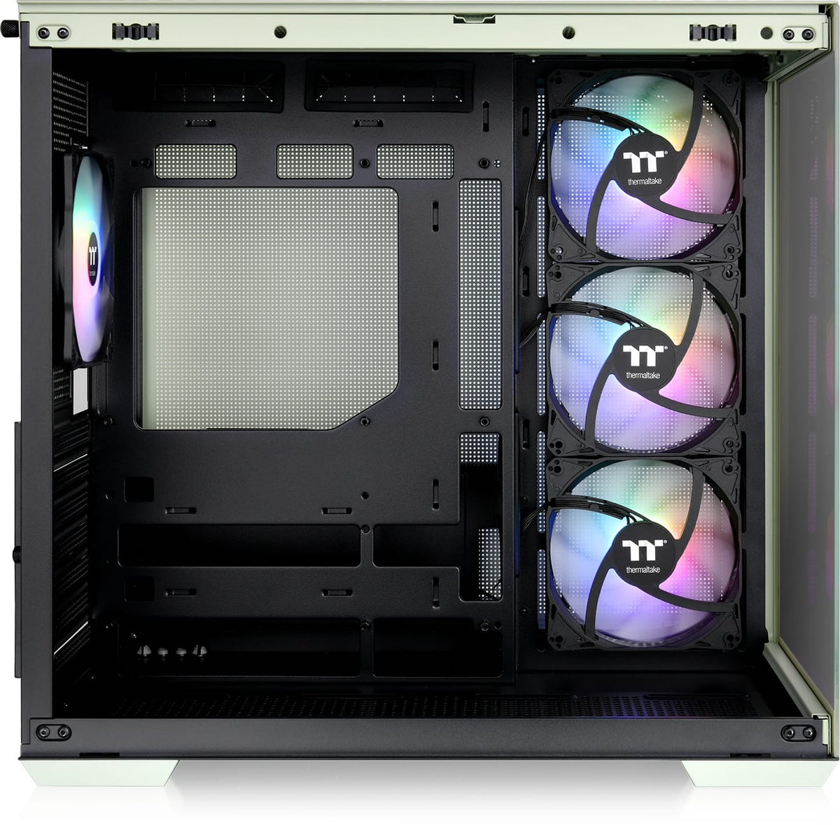 Thermaltake - View 380 TG ARGB  Mid Tower ATX PC Case - Matcha Green