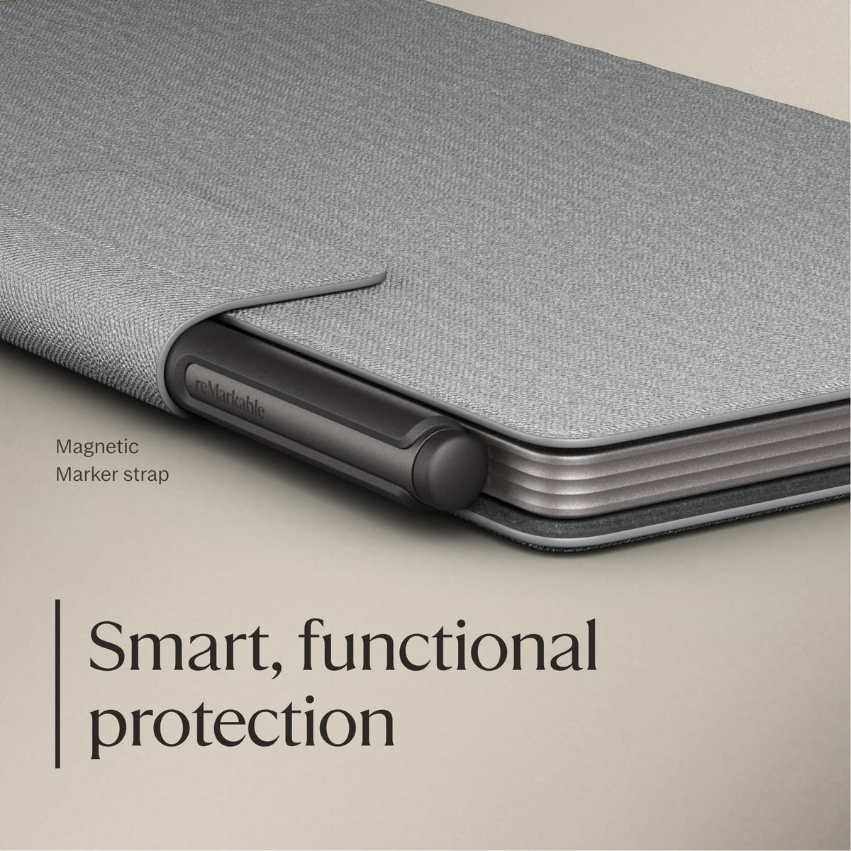 reMarkable - Paper Pro Move - Polymer weave Book Folio for your 7.3'' paper tablet - Gray