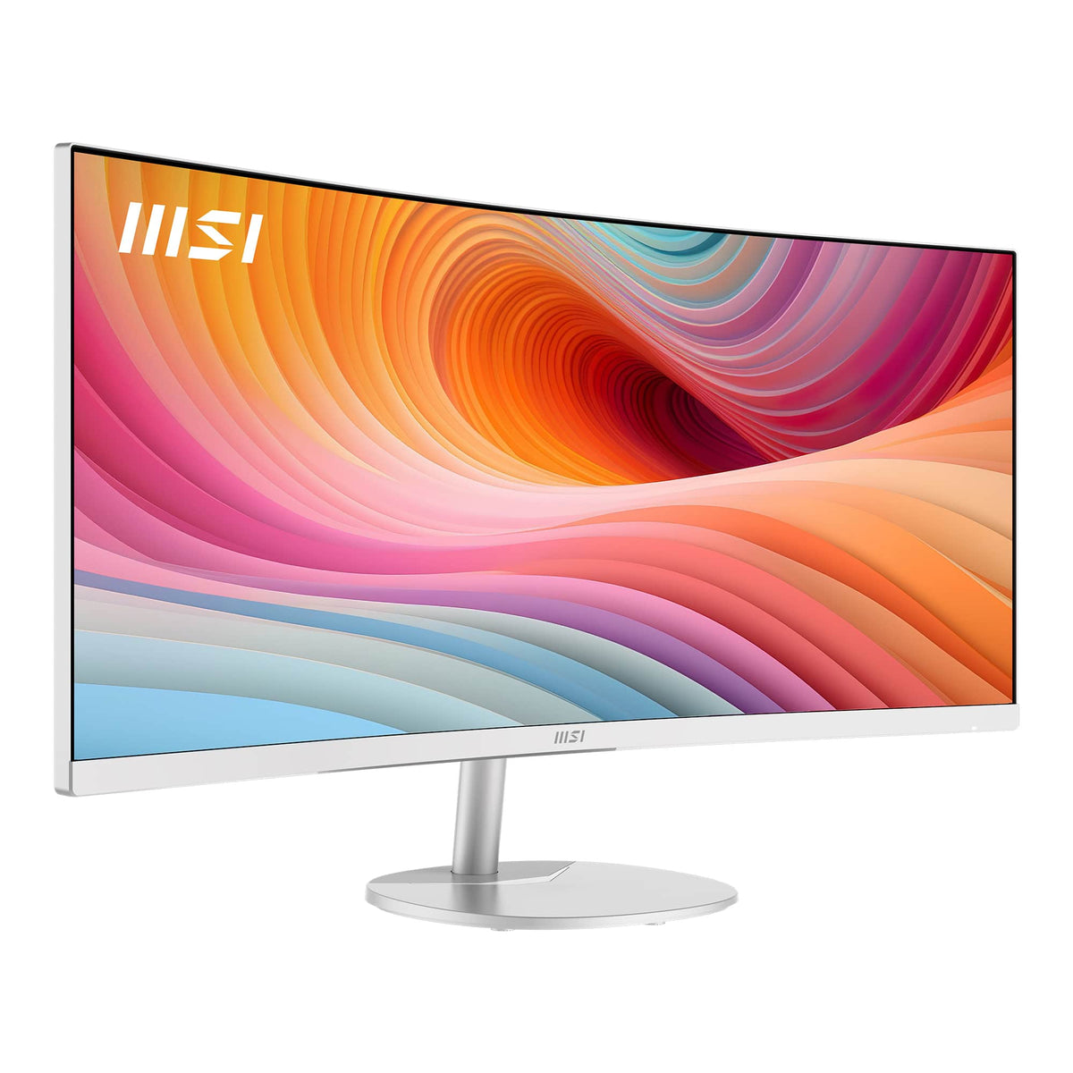 MSI - PRO MP341CQW E12 34" Curved UWQHD 120Hz 1ms VA Business Monitor with Built-in Speakers( (DisplayPort, HDMI ) - White