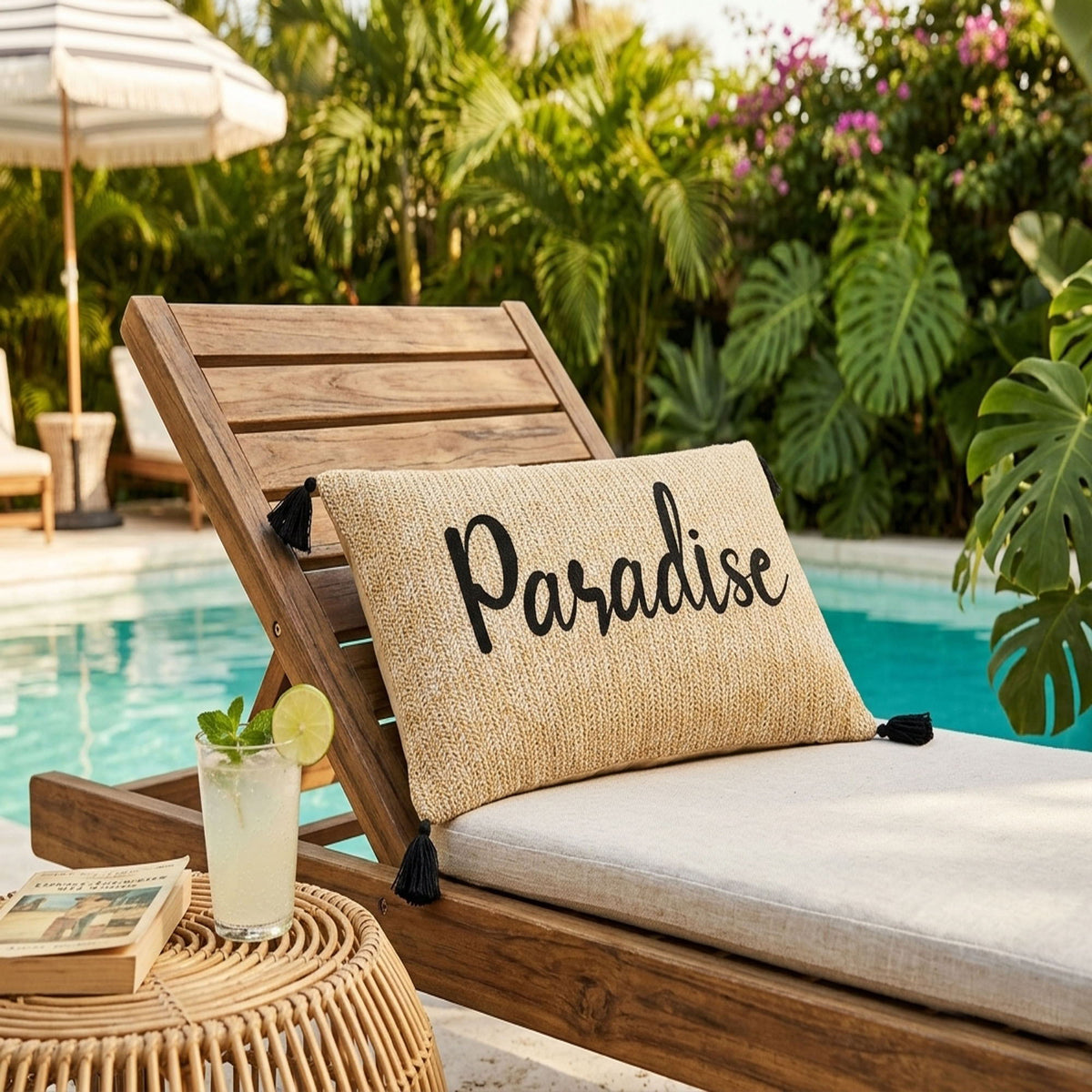 Paradise Outdoor Lumbar Pillow - Multi