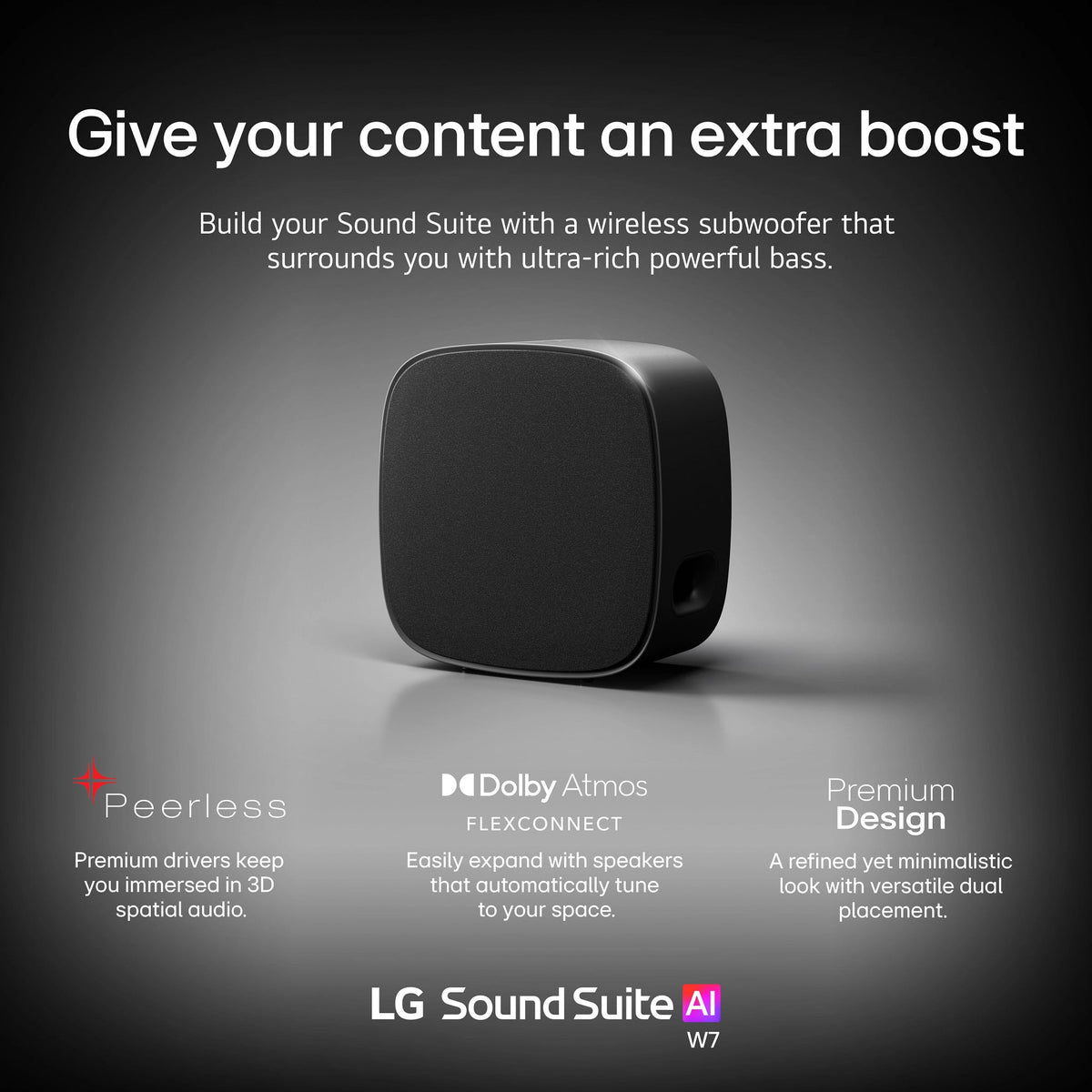 LG - Sound Suite W7 Wireless Subwoofer - Black