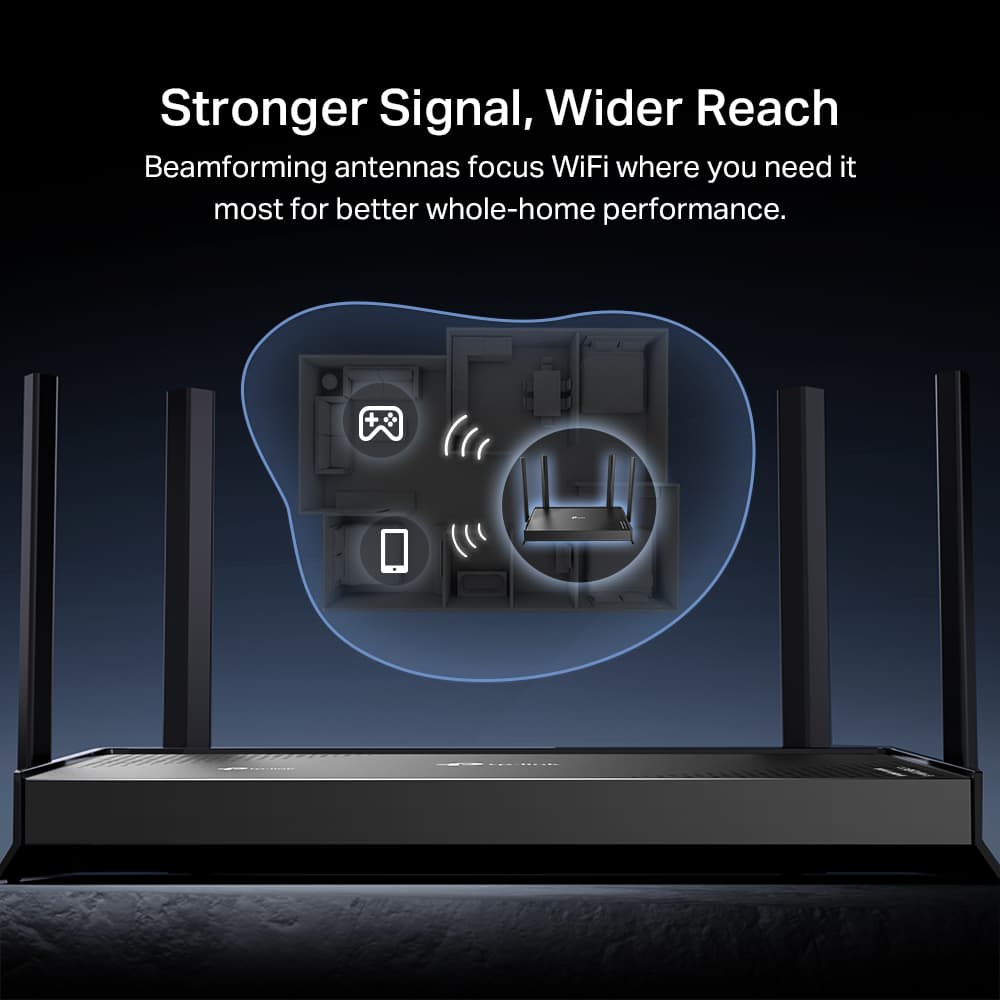 TP-Link - Archer BE3500 Dual-Band Wi-Fi 7 Router - Black