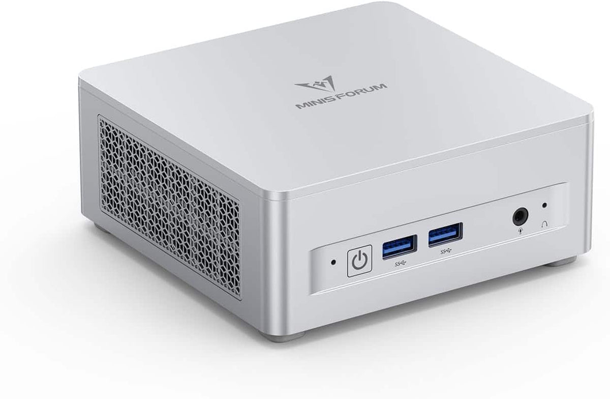 Minisforum - UM870 Slim Mini Desktop PC, AMD Ryzen 7 8745H, 16 GB RAM, 512 GB SSD Storage - Silver