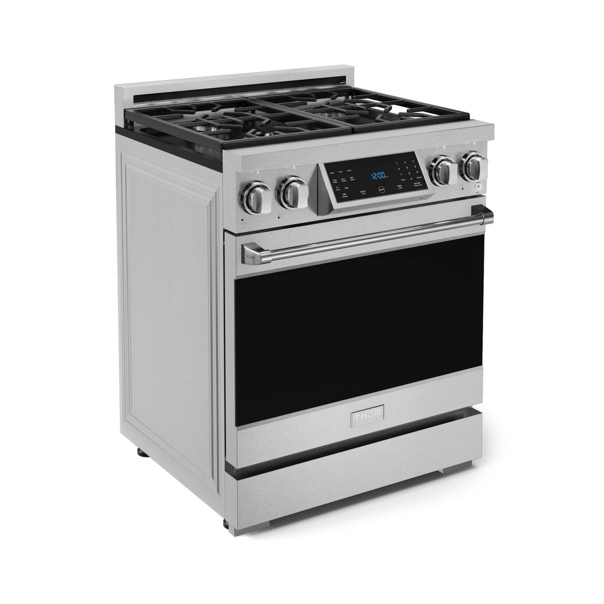 30 in. Wide 4 burner Gordon Ramsay Series by Thor Kitchen 4.55 Cu. Ft Freestanding Liquid Propane Gas Range - Stainless Steel