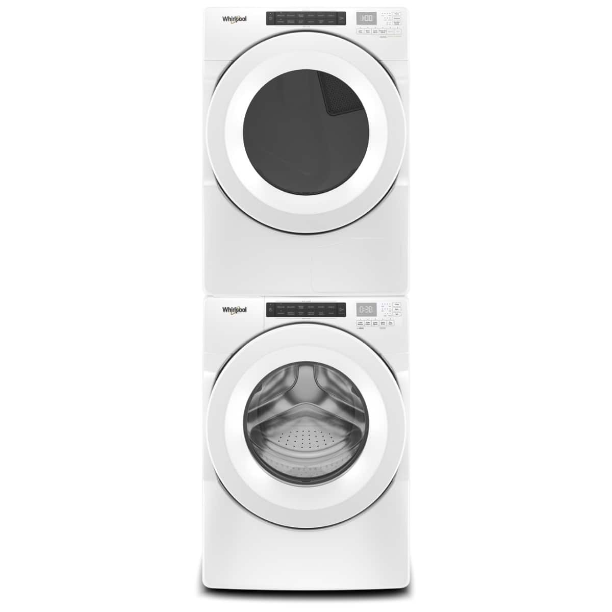 Whirlpool - 4.3 Cu. Ft. High Efficiency Stackable Front Load Washer with 35 Cycle Options - White