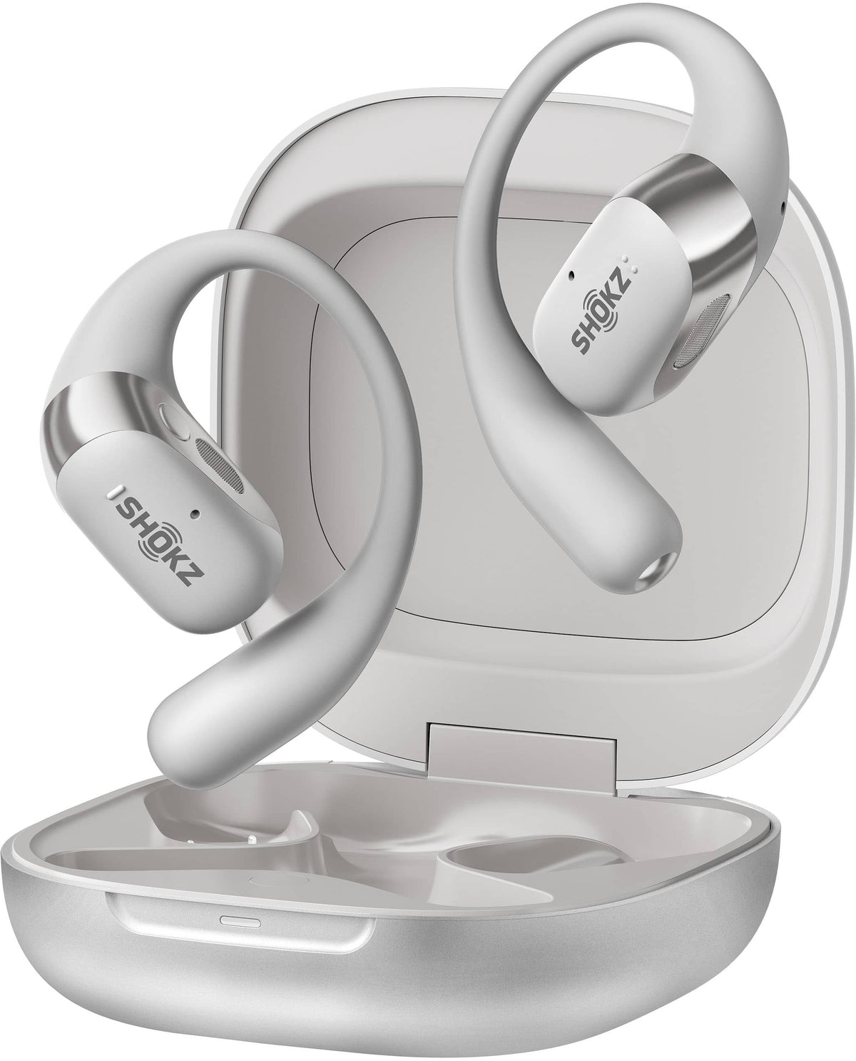 Shokz - OpenFit 2+ Open-Ear True Wireless Bluetooth Earbuds - Gray