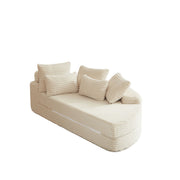 Sofá cama semicircular 2 en 1 con almohada para el cuello
