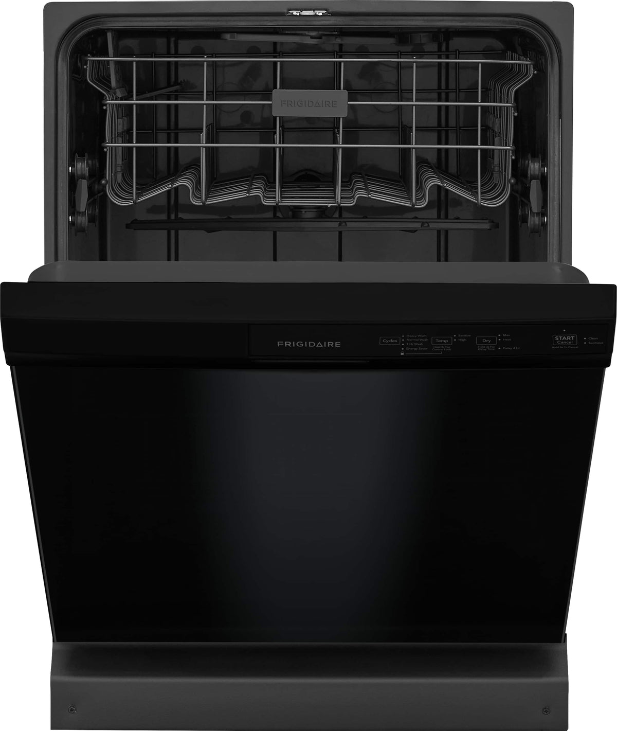 Frigidaire - 24" Front Control Built-In Plastic Tub Dishwasher with MaxDry, 54 dBA - Black
