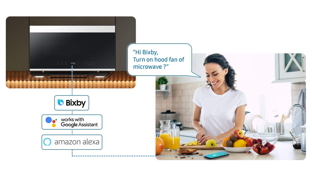 Samsung - Bespoke 2.1 Cu. Ft. Over-the-Range Microwave with Sensor Cooking and Edge to Edge Glass Display - White Glass