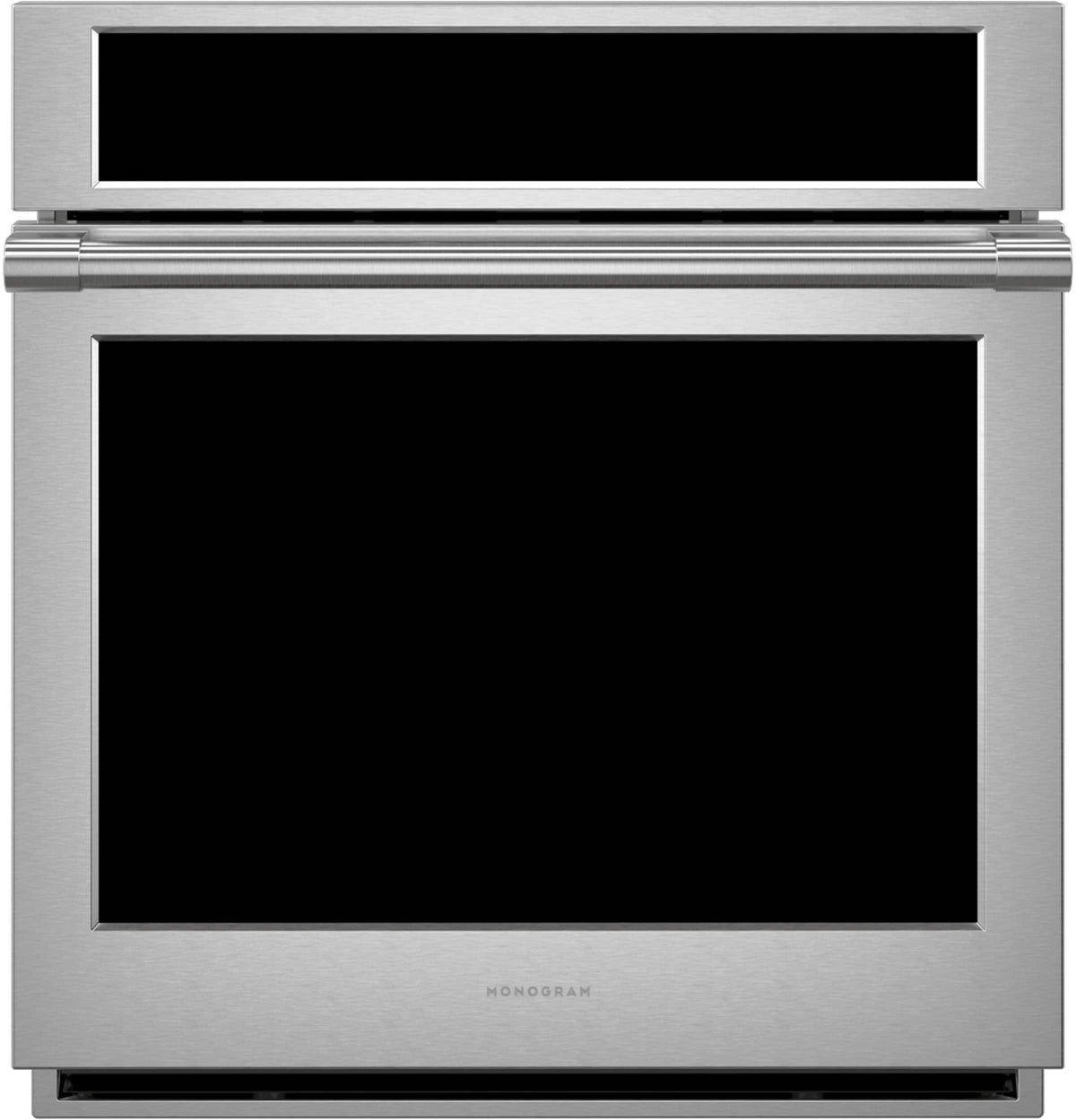 Monogram - Statement 27" Smart BuiltIn Single Electric Convection Wall Oven with Scan to Cook Technology and Digital Recipe Box - Stainless Steel