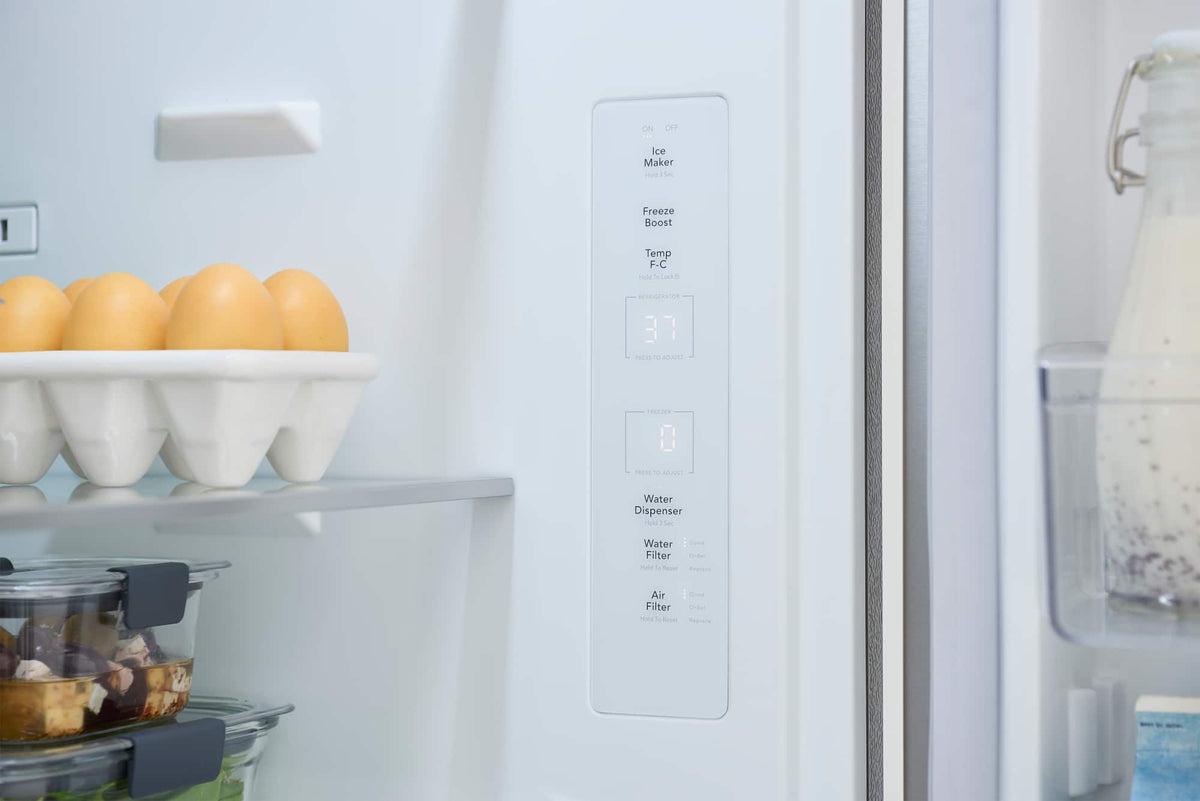 Frigidaire - 30 in. Wide 20.3 Cu. Ft. Bottom Freezer Standard Depth Refrigerator with Internal Water Dispenser - Smudge Proof Stainless Steel