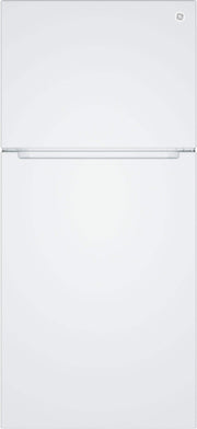GE - 30 in. Wide 21 Cu. Ft. Freestanding Garage Ready Top Freezer Refrigerator with Bright LED Lighting - White