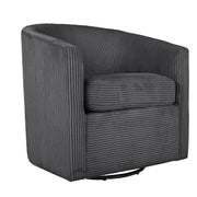 Sillón giratorio con respaldo en U, mueble de sala con cojín mullido
