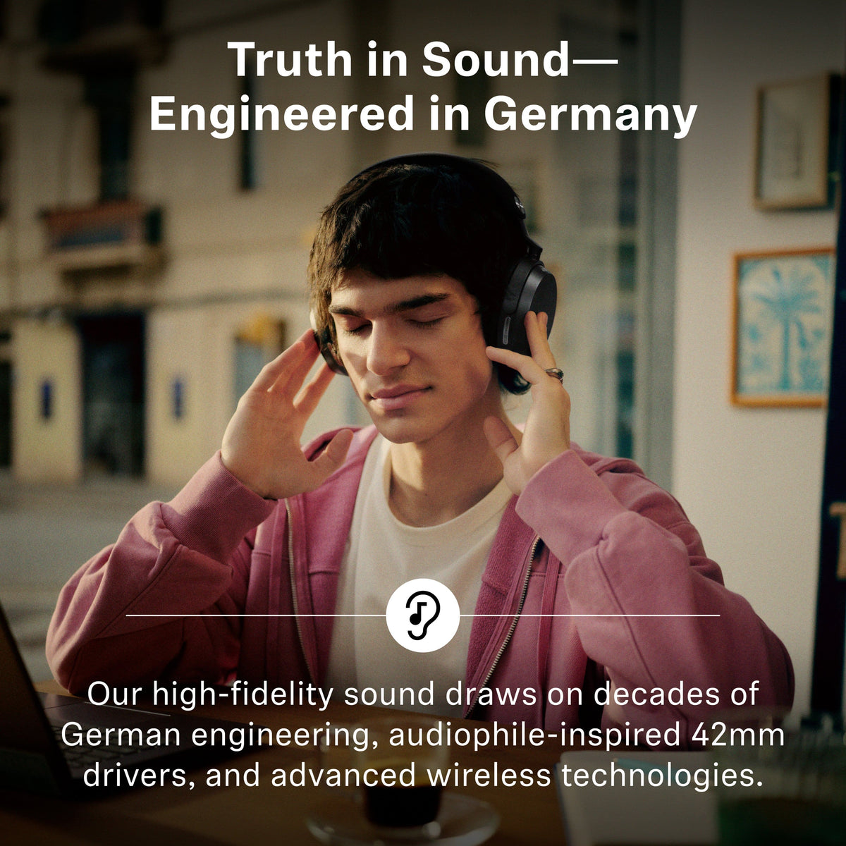 Sennheiser - MOMENTUM 5 Bluetooth Wireless Adaptive Noise-Canceling Over-The-Ear Headphones - Denim
