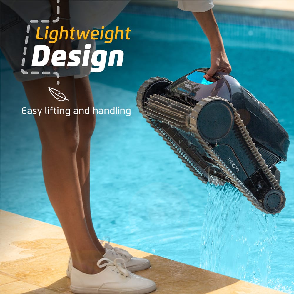 Dolphin - Liberty 200 Cordless Robotic Pool Vacuum Cleaner, Magnetic Charging, Wall Climbing, Ideal for Pools up to 33 FT
