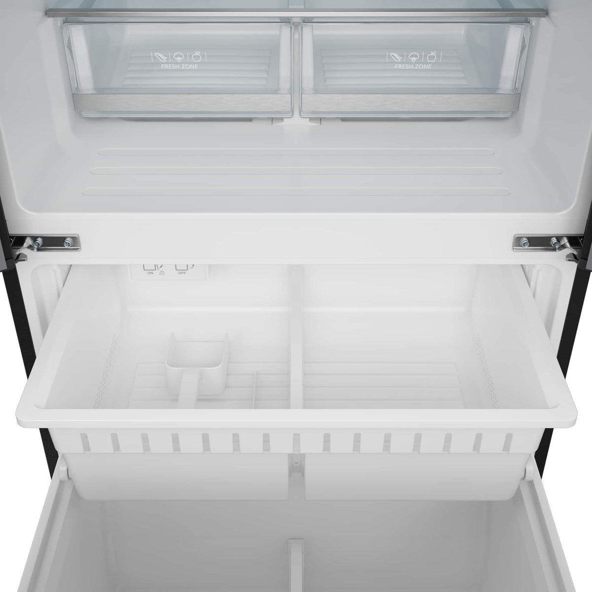 30 in. Wide Gordon Ramsay Series by Thor Kitchen 17.5 Cu. Ft. Counter Depth Refrigerator with Navy Blue Hardware - Black