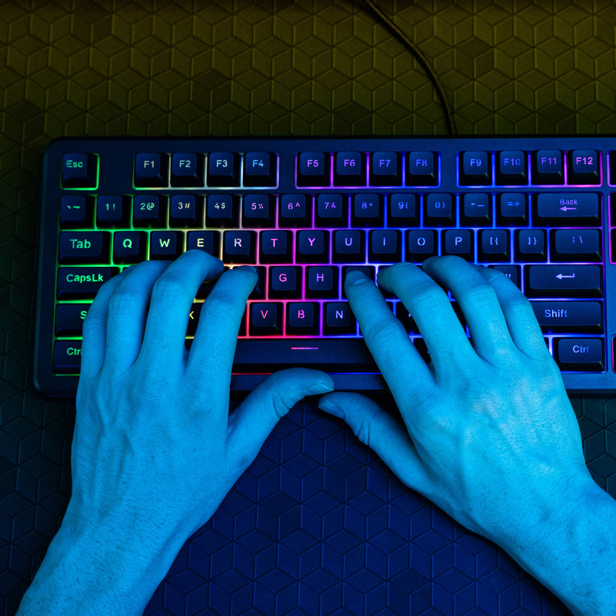 JLab - Nightfall Full-Size Wired Gaming Keyboard - Black