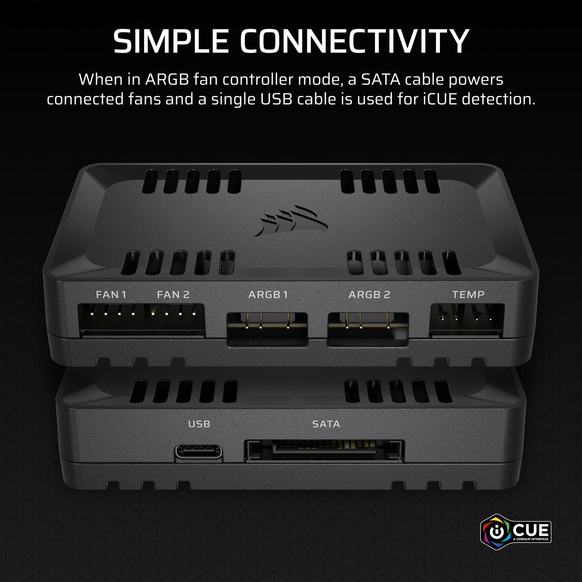 CORSAIR - Commander Duo Lighting and Fan Controller – ARGB and iCUE LINK Hybrid - Black