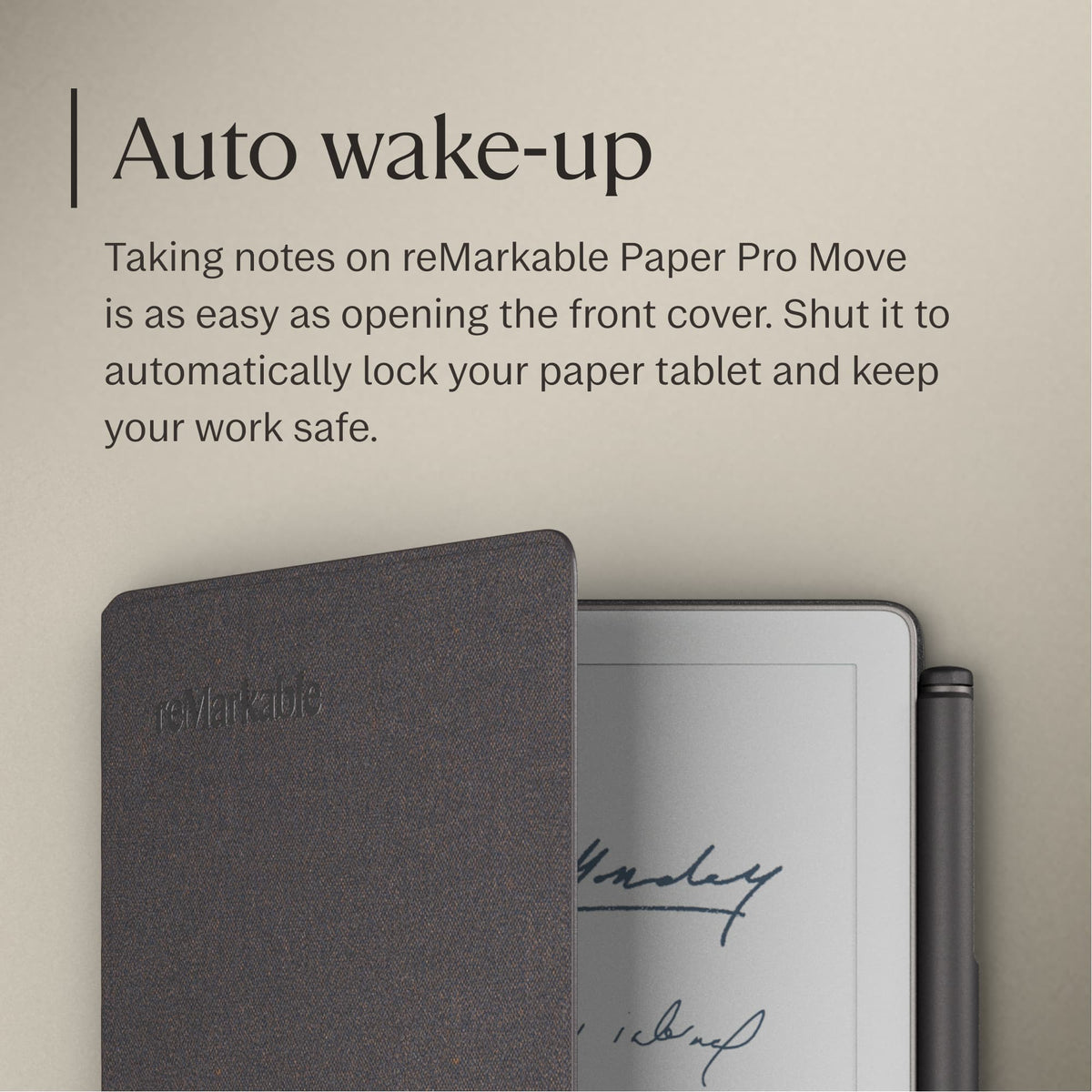 reMarkable - Paper Pro Move - Mosaic weave Book Folio for your 7.3'' paper tablet - Basalt
