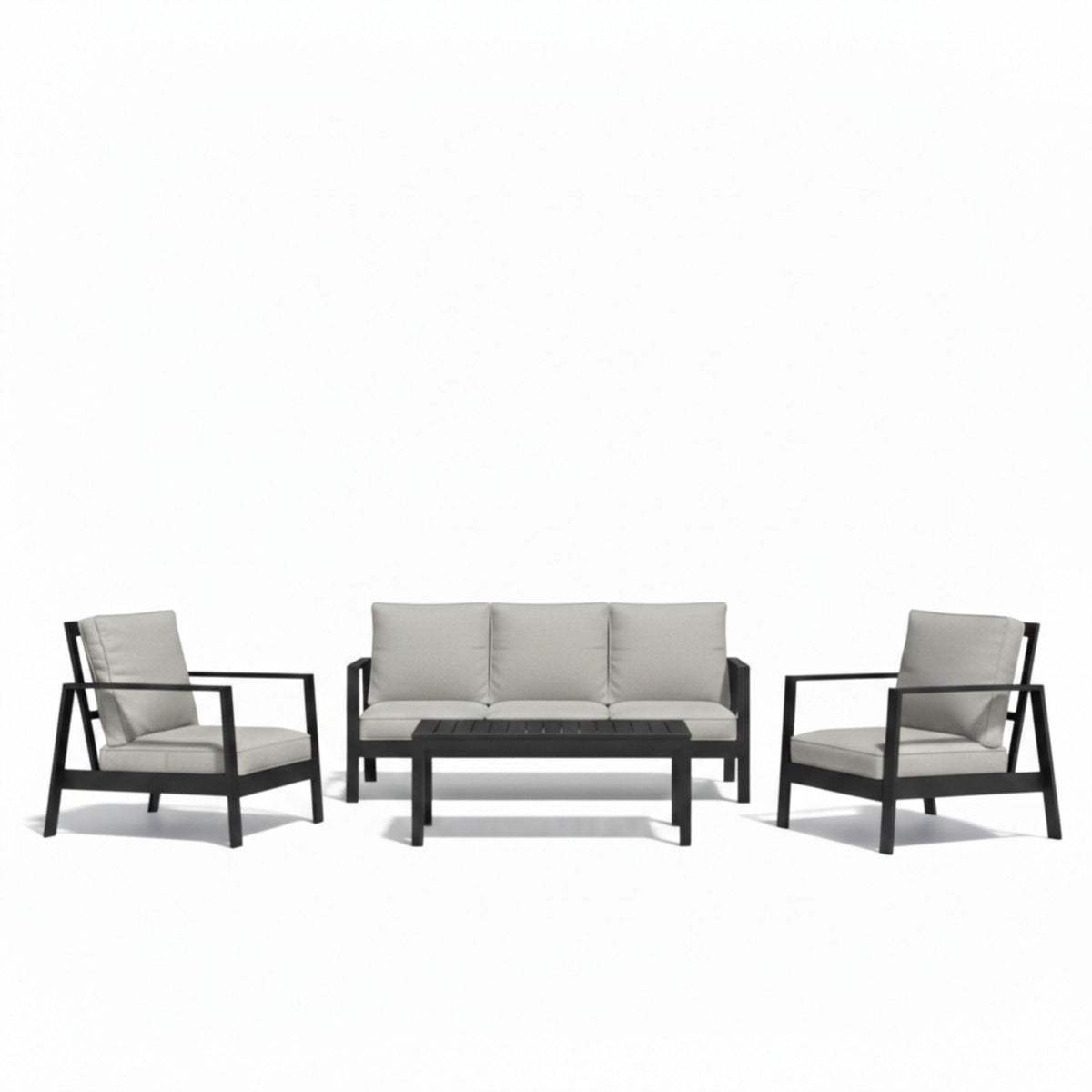 Juego moderno de muebles de patio exterior de 5 plazas con mesa de centro