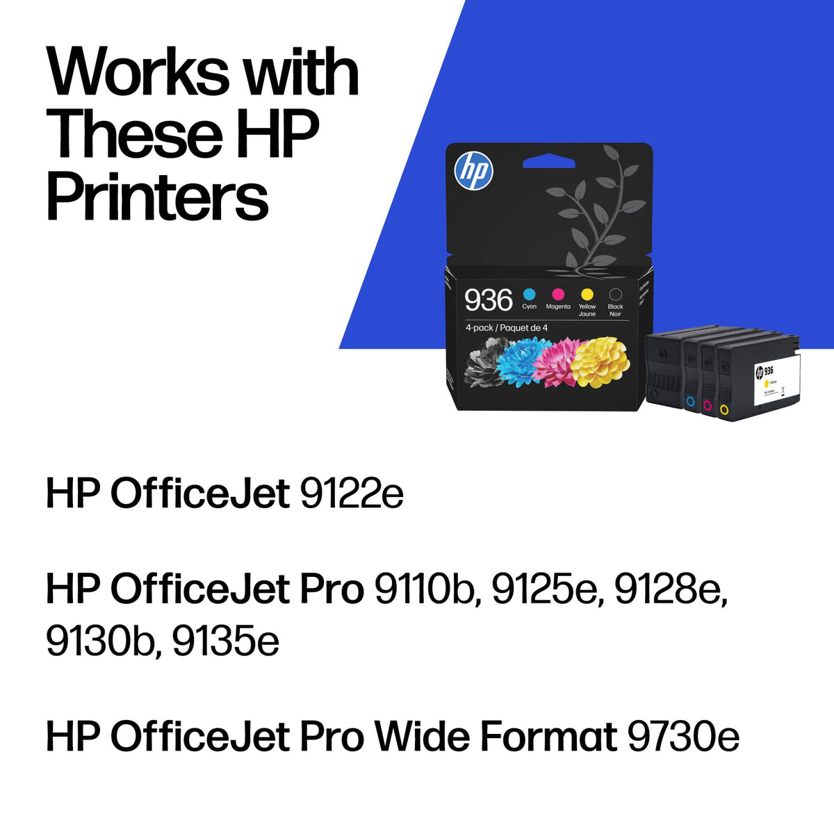 HP - 936 4-Pack Standard Capacity Ink Cartridges - Black/Cyan/Magenta/Yellow