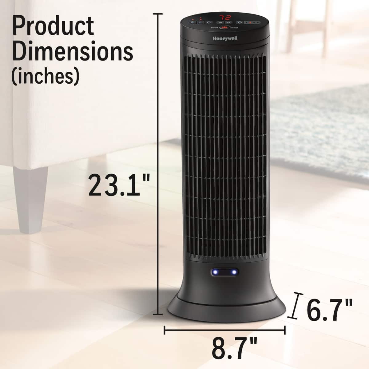 Honeywell - Ceramic Tower Heater - Slate Gray
