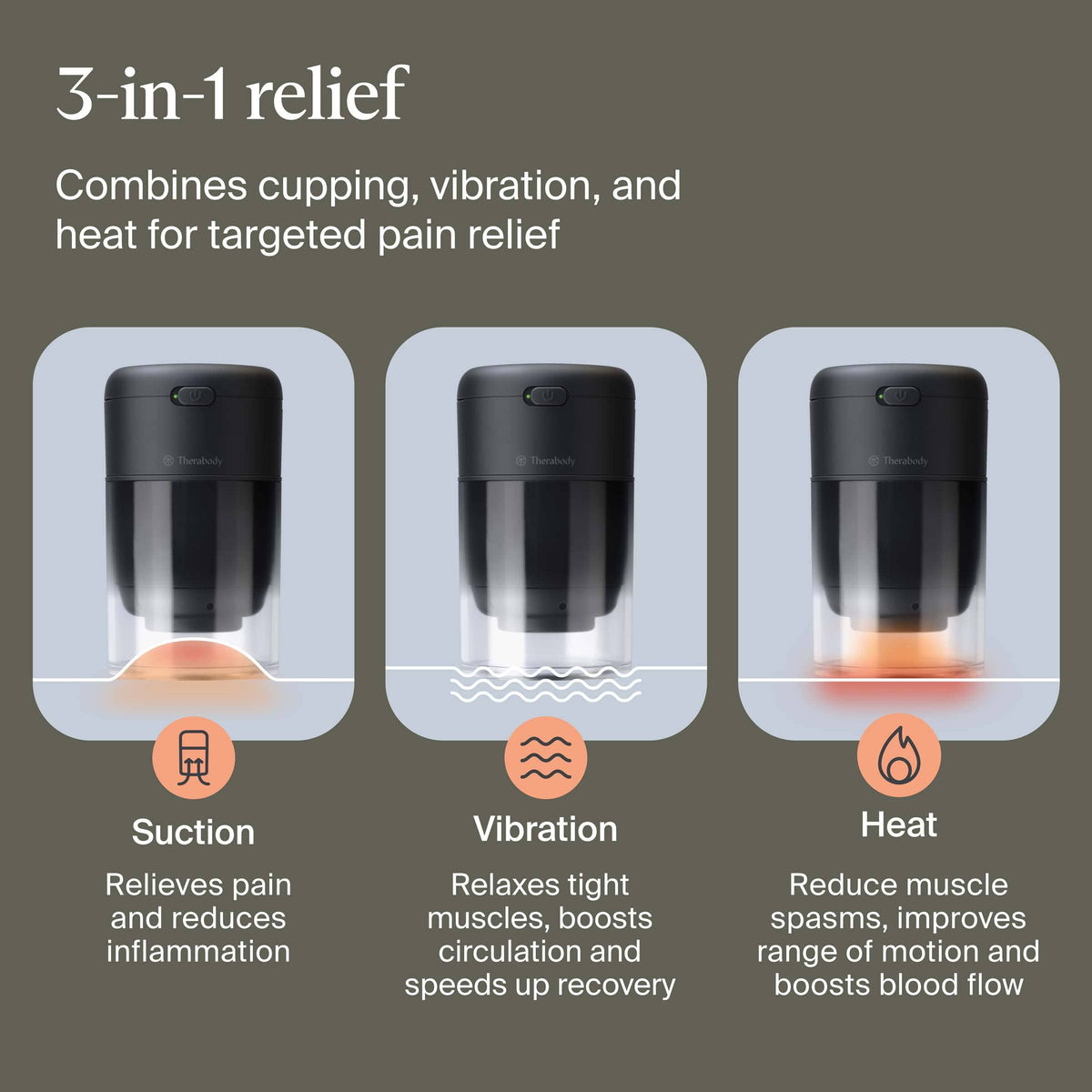 Therabody - TheraCup - Easy-To-Use Cupping With Heat And Vibration For Targeted Pain Relief - Black