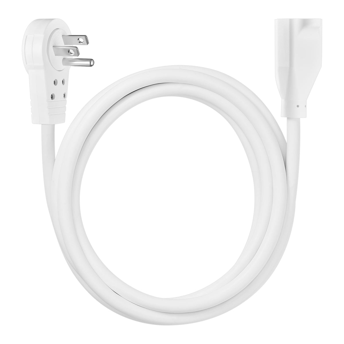 Insignia™ - 8’ 16 AWG Indoor Extension Power Cord with Rotating Plug - White