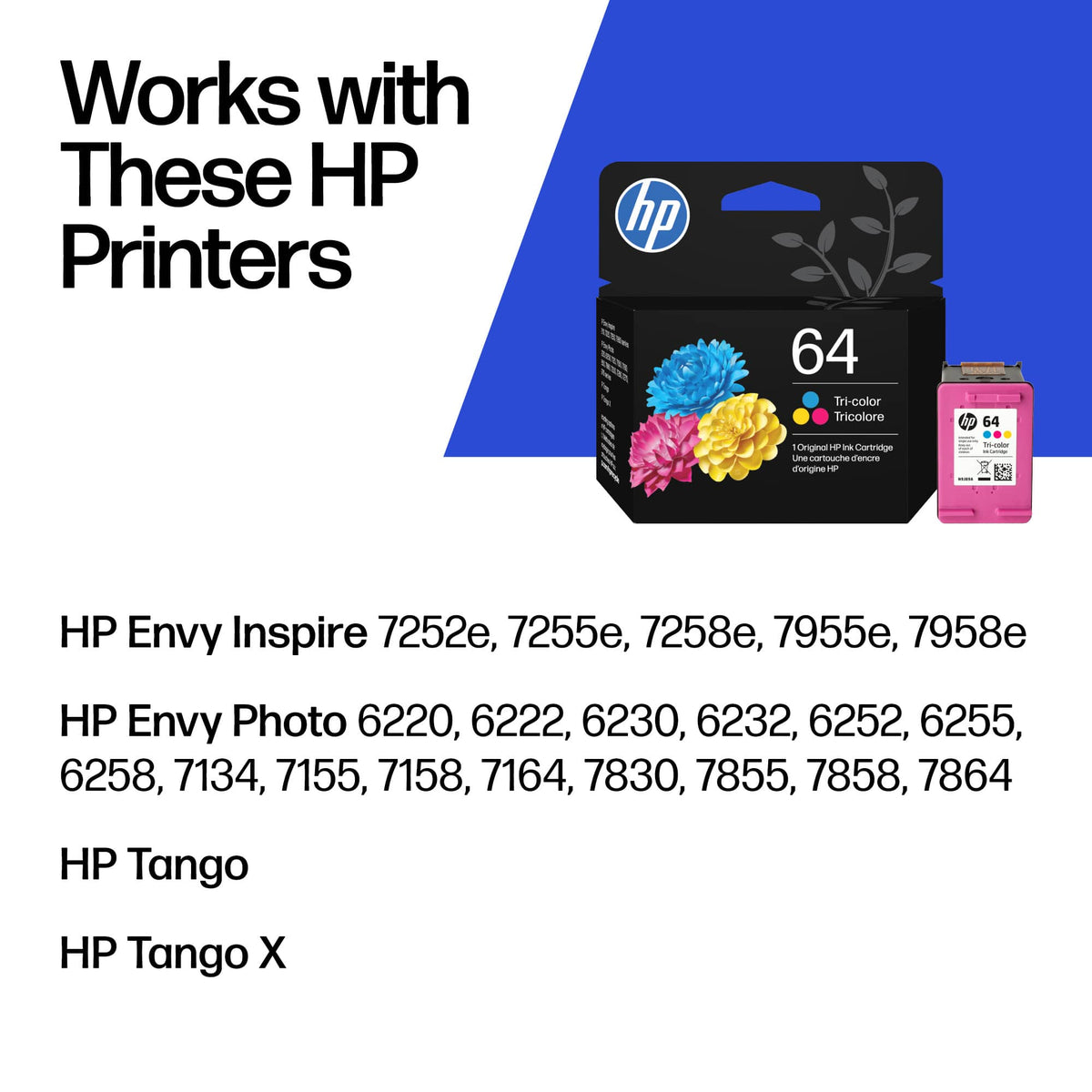 HP - 64 Standard Capacity Ink Cartridge - Tri-color